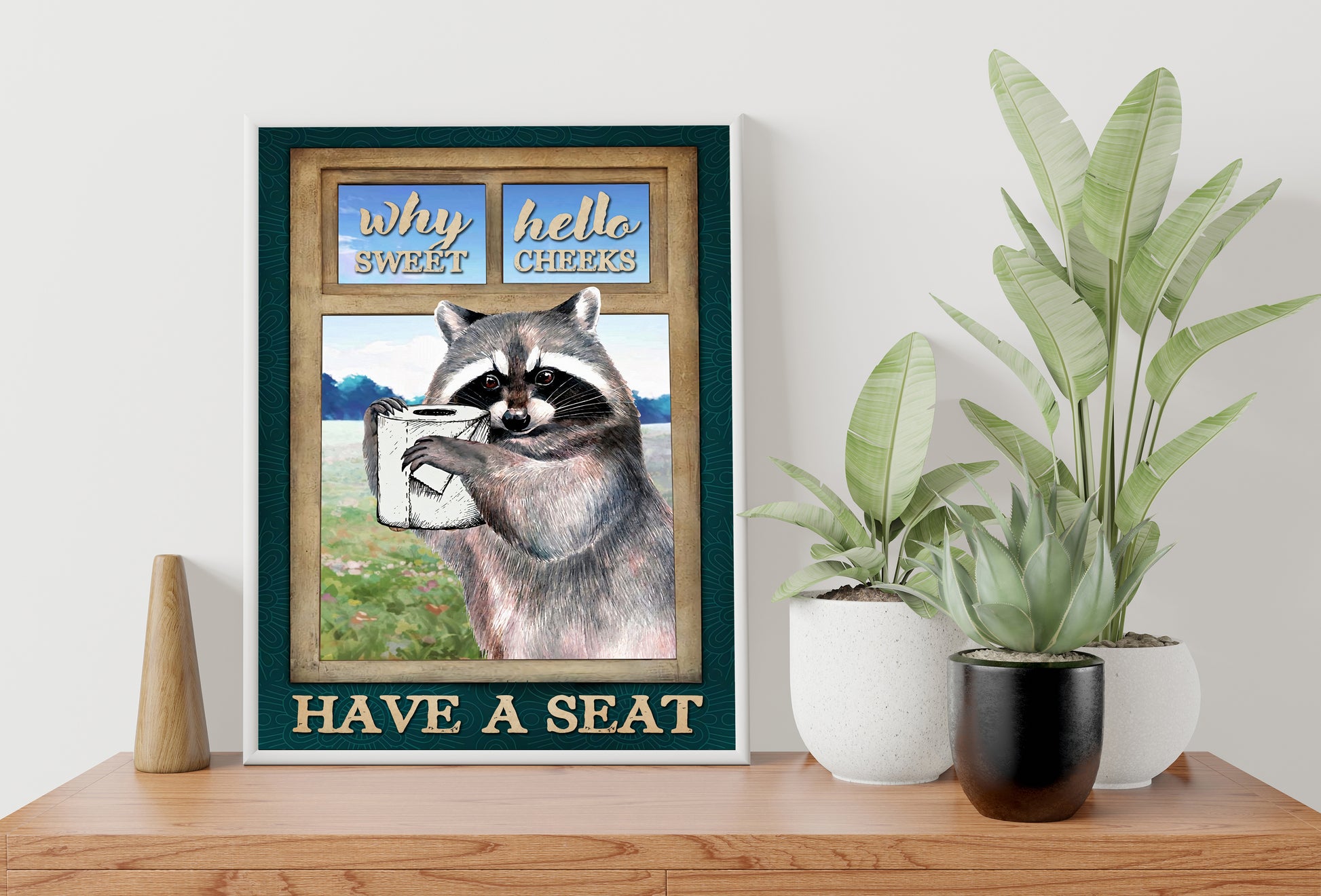 Funny Animal Bathroom Poster