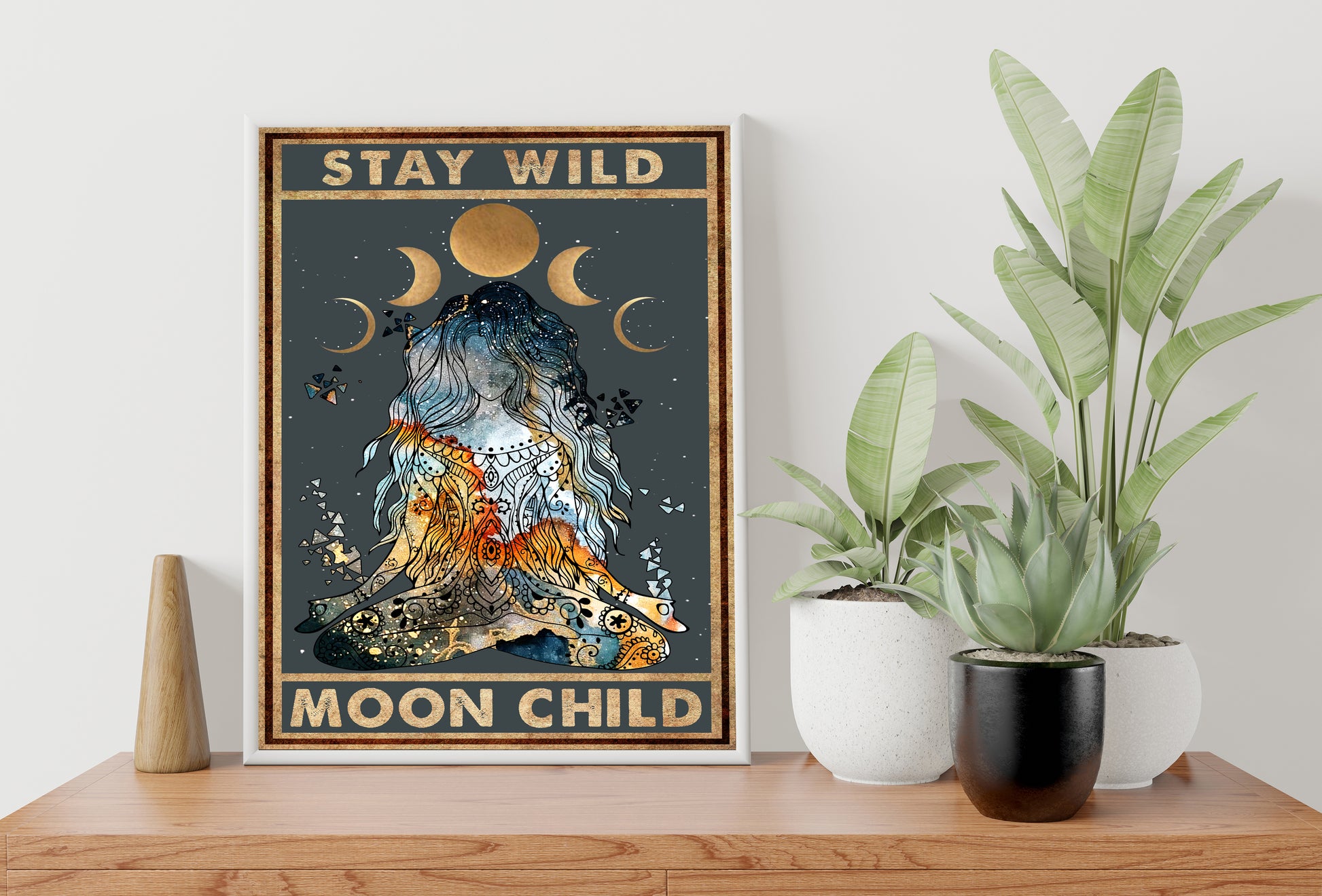 Stay Wild Moon Child Yoga Vertical Poster