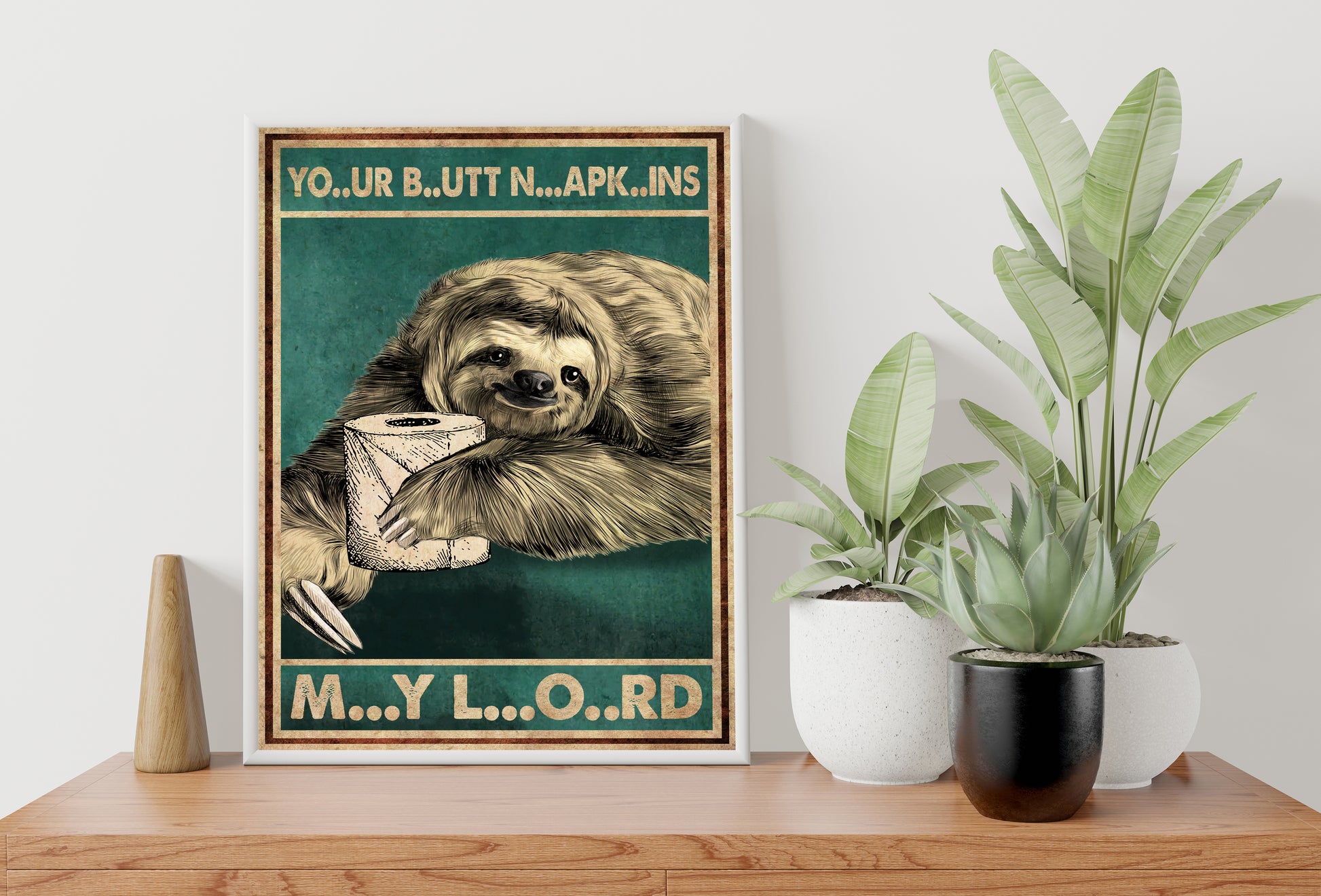 Funny Animal Bathroom Poster