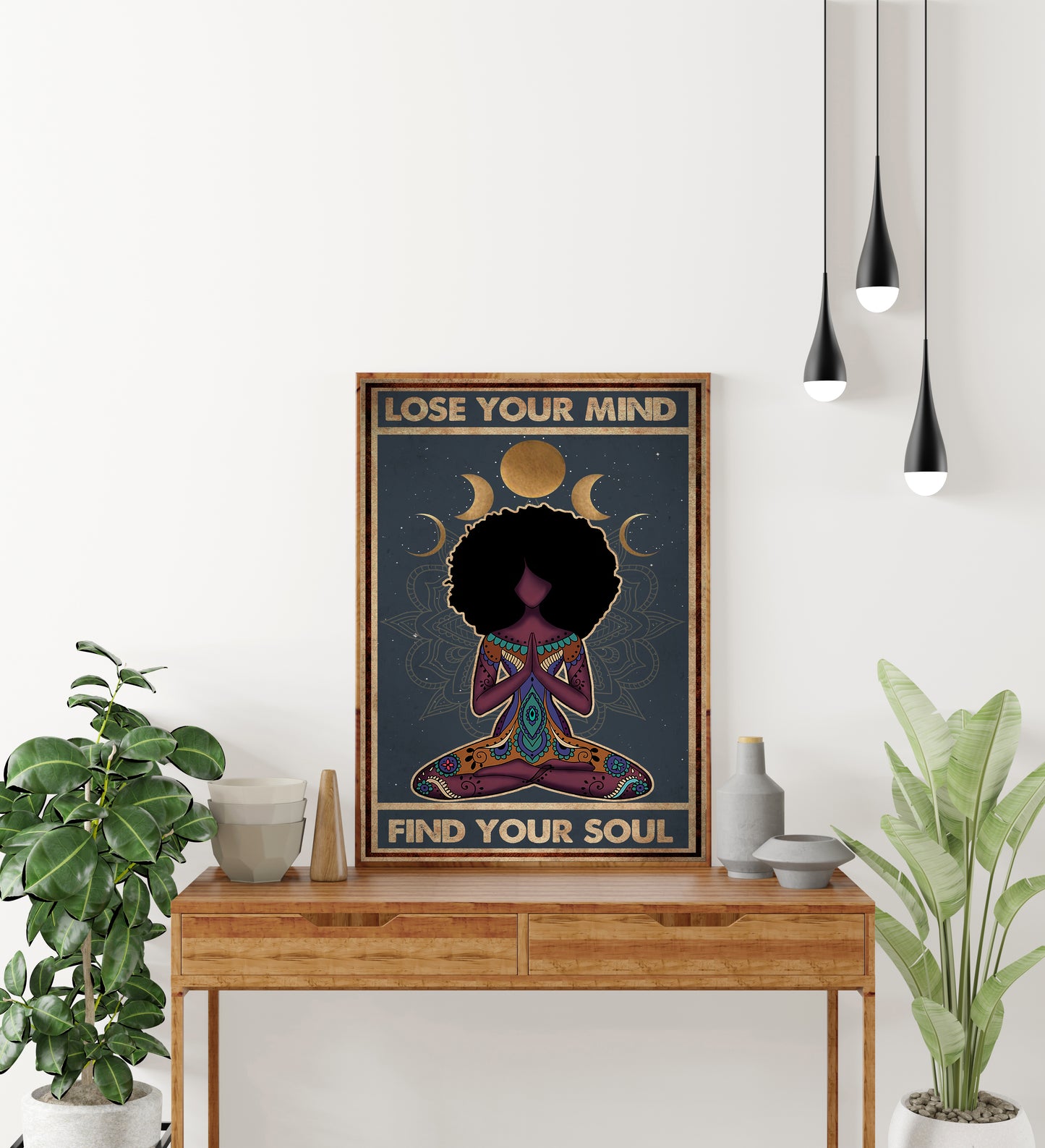 Lose Your Mind Find Your Soul Yoga Vertical Poster