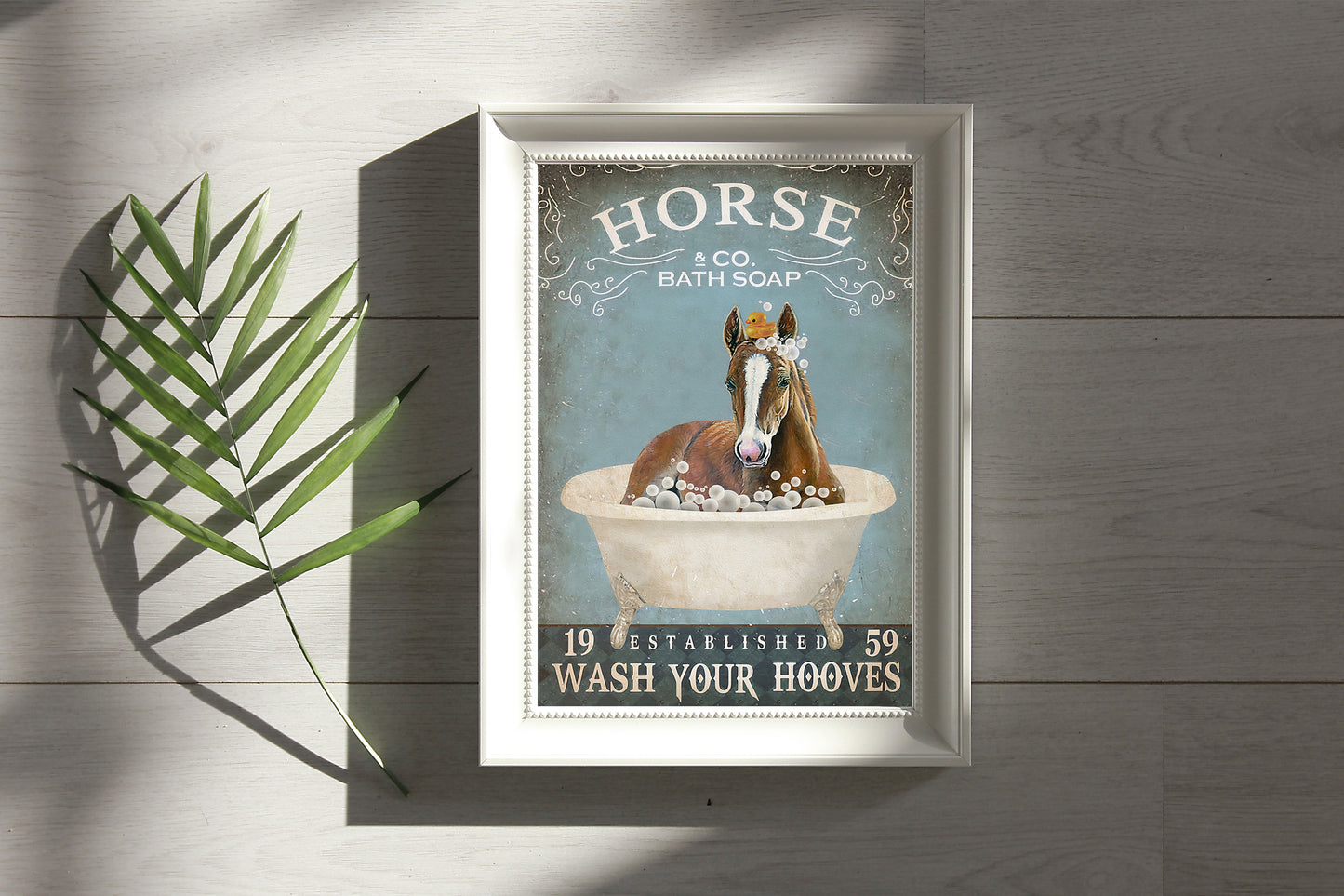 Funny Horse Bath Soap Company Bathroom Poster