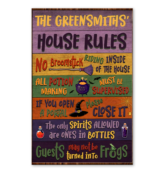 Witch's House Rules Poster