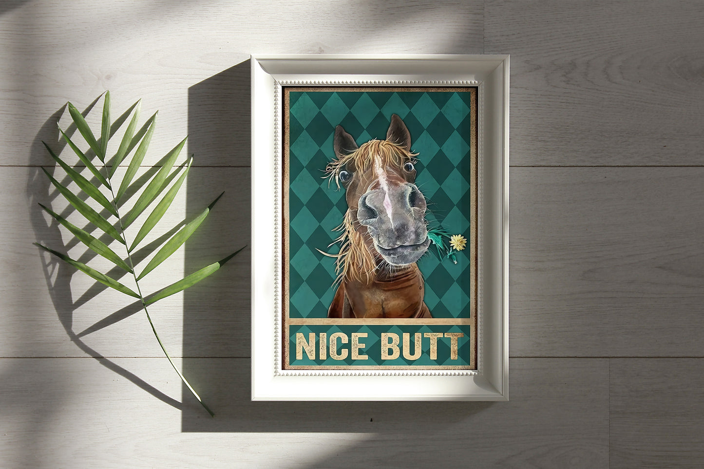 Funny Horse Nice Butt Bathroom Poster