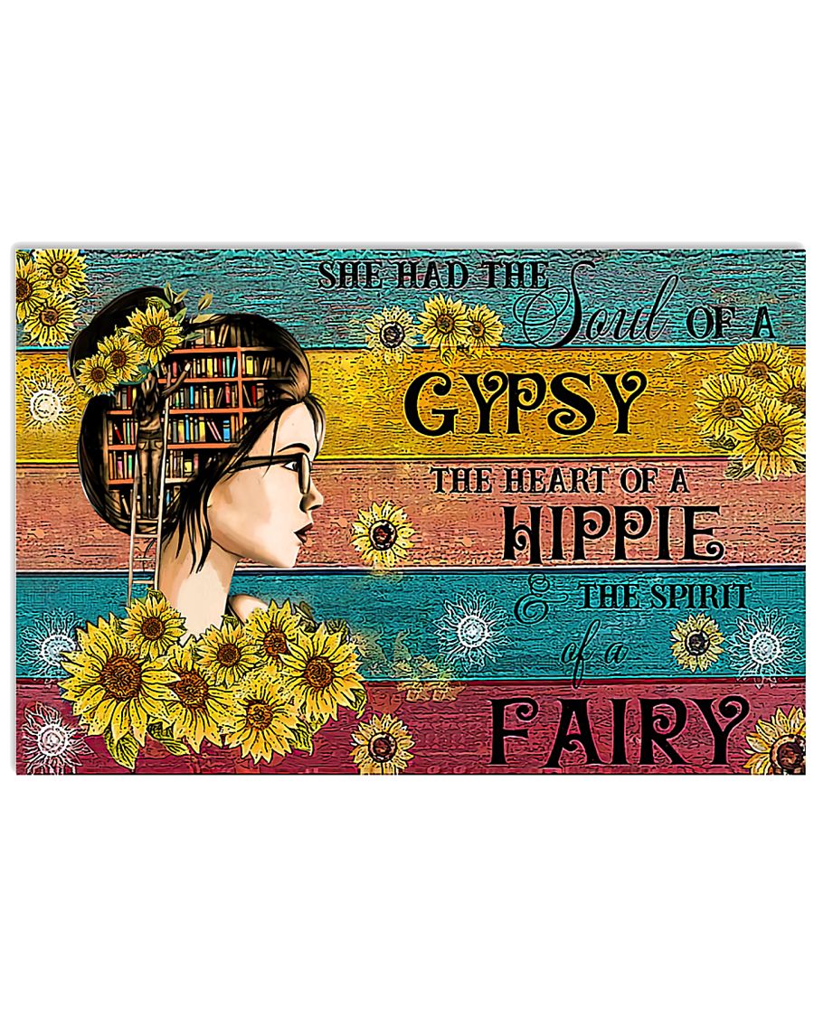 READING GIRL GYPSY HIPPIE FAIRY