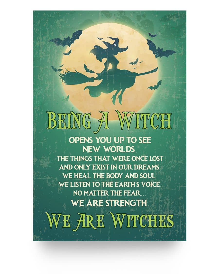 Being A Witch Opens You Up Wicca Green Poster Home Decoration