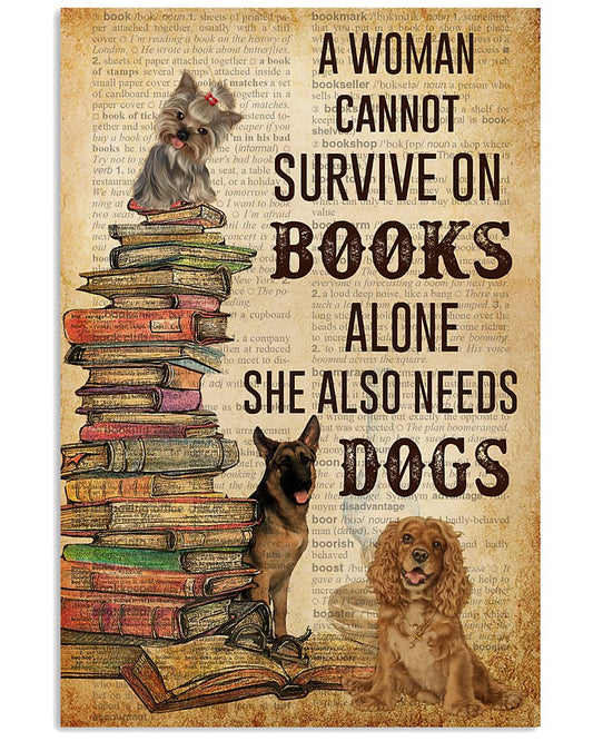 A Woman Survive On Books And Dogs