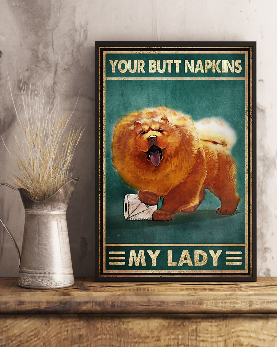 Your Butt Napkins My Lady Poster - Funny Toilet Poster - Bathroom Wall Art Decor - No Frame Full Size 11''x17'' 16''x24'' 24''x36''