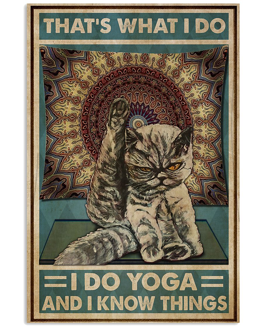 Cat I Do Yoga Know Things 