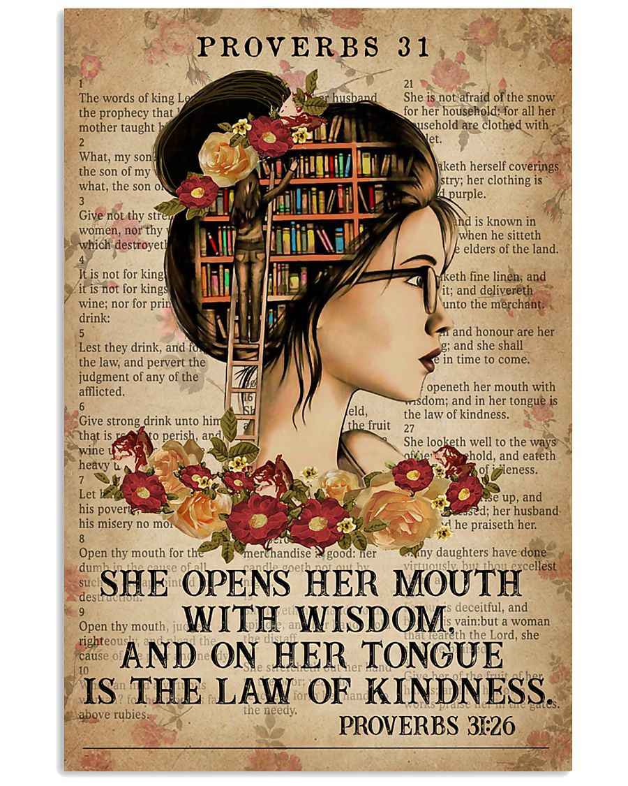 Catchphrase Her Mouth With Wisdom Reading Girl