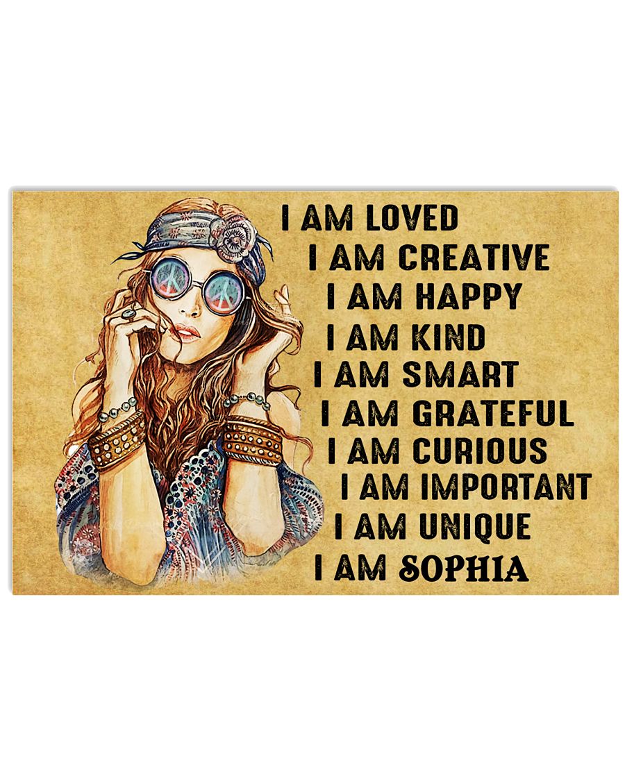 HIPPIE GIRL - I AM  - CUSTOM NAME