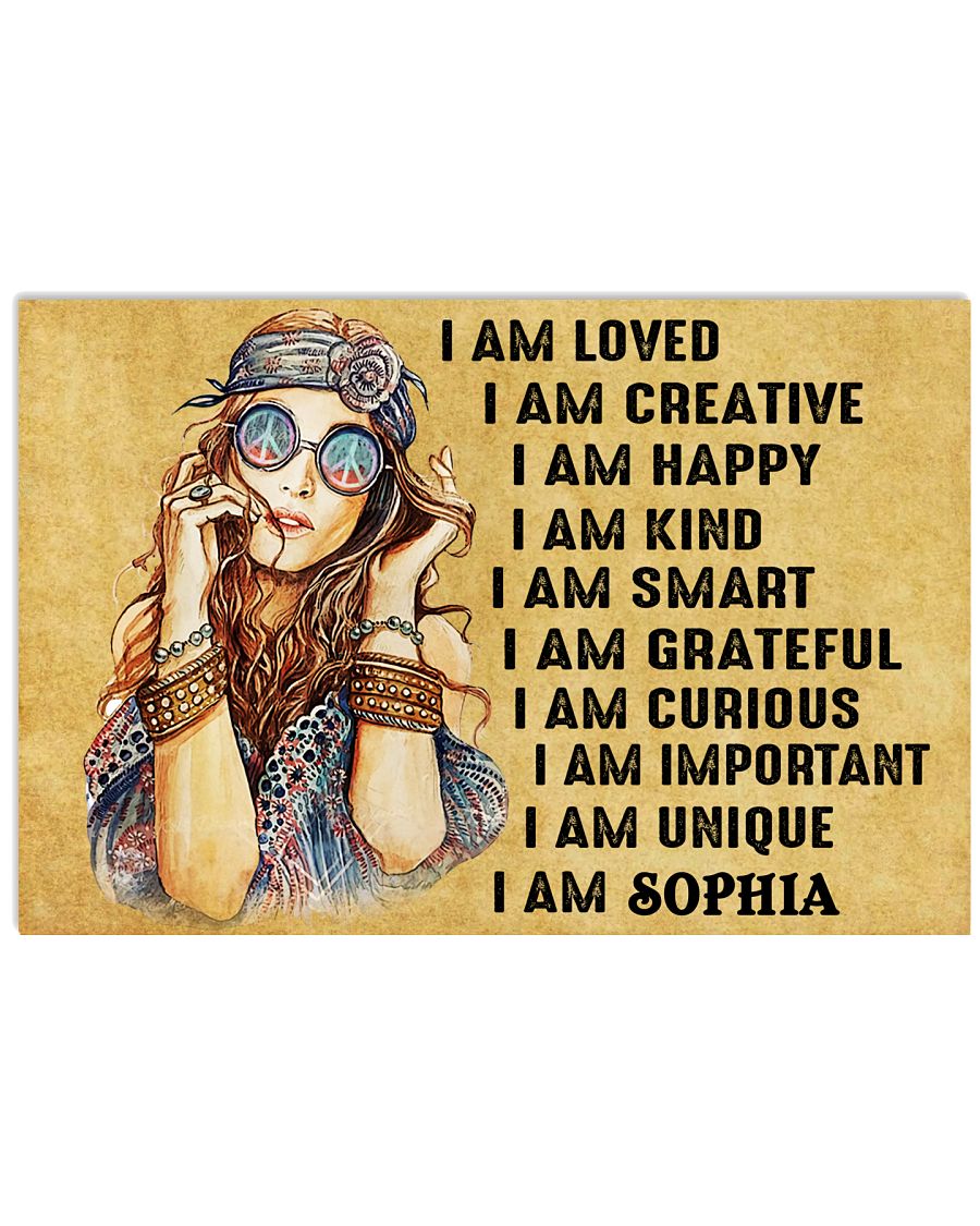 HIPPIE GIRL - I AM  - CUSTOM NAME