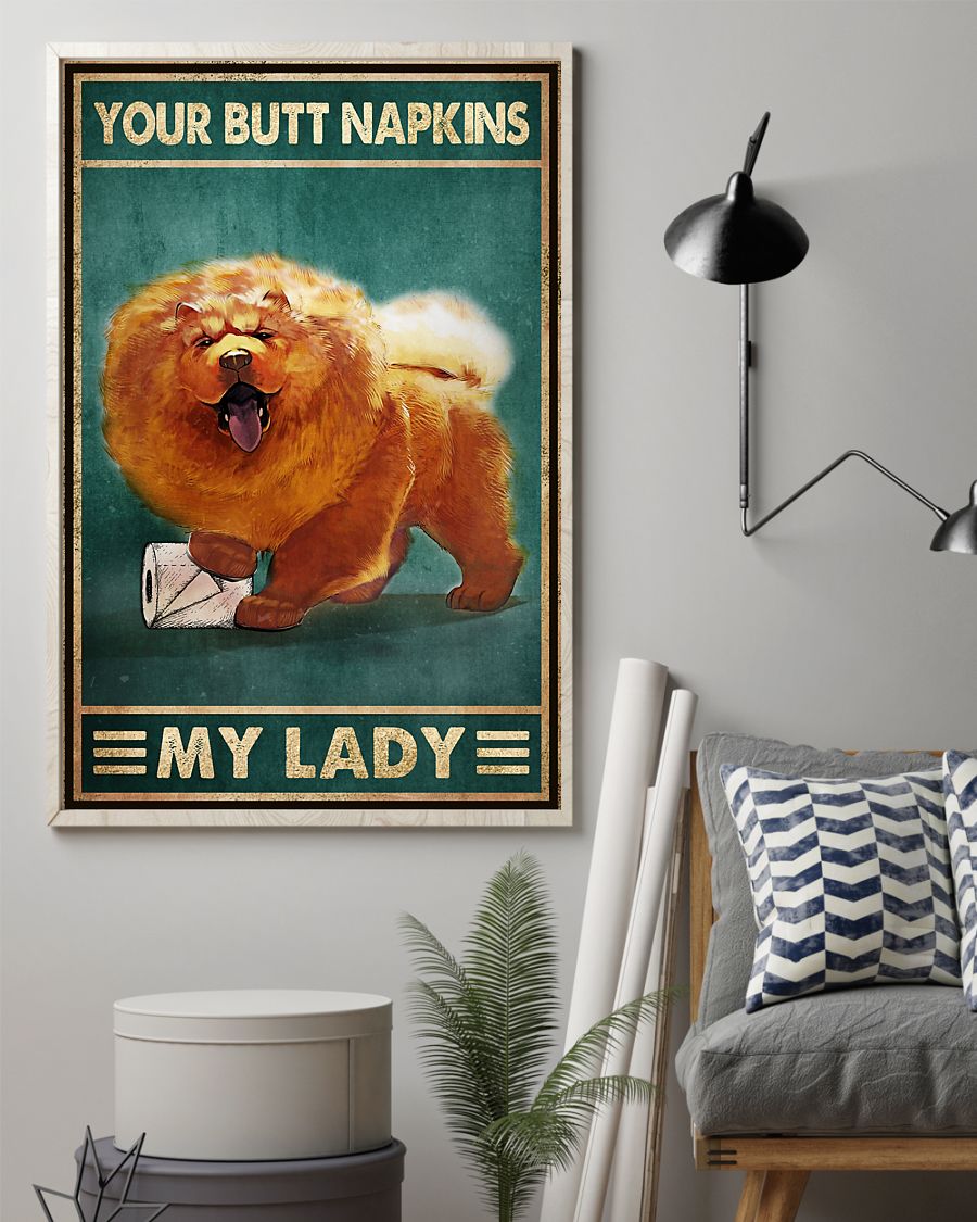 Your Butt Napkins My Lady Poster - Funny Toilet Poster - Bathroom Wall Art Decor - No Frame Full Size 11''x17'' 16''x24'' 24''x36''