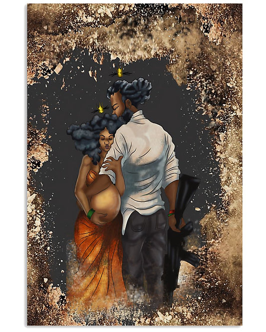 Black Couple - Love My Black Pregnant Women On War