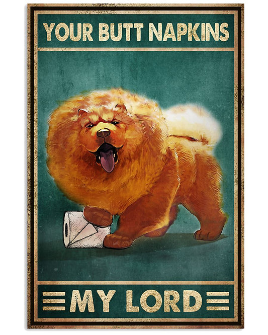 Your Butt Napkins My Lord Poster - Funny Toilet Poster - Bathroom Wall Art Decor - No Frame Full Size 11''x17'' 16''x24'' 24''x36''