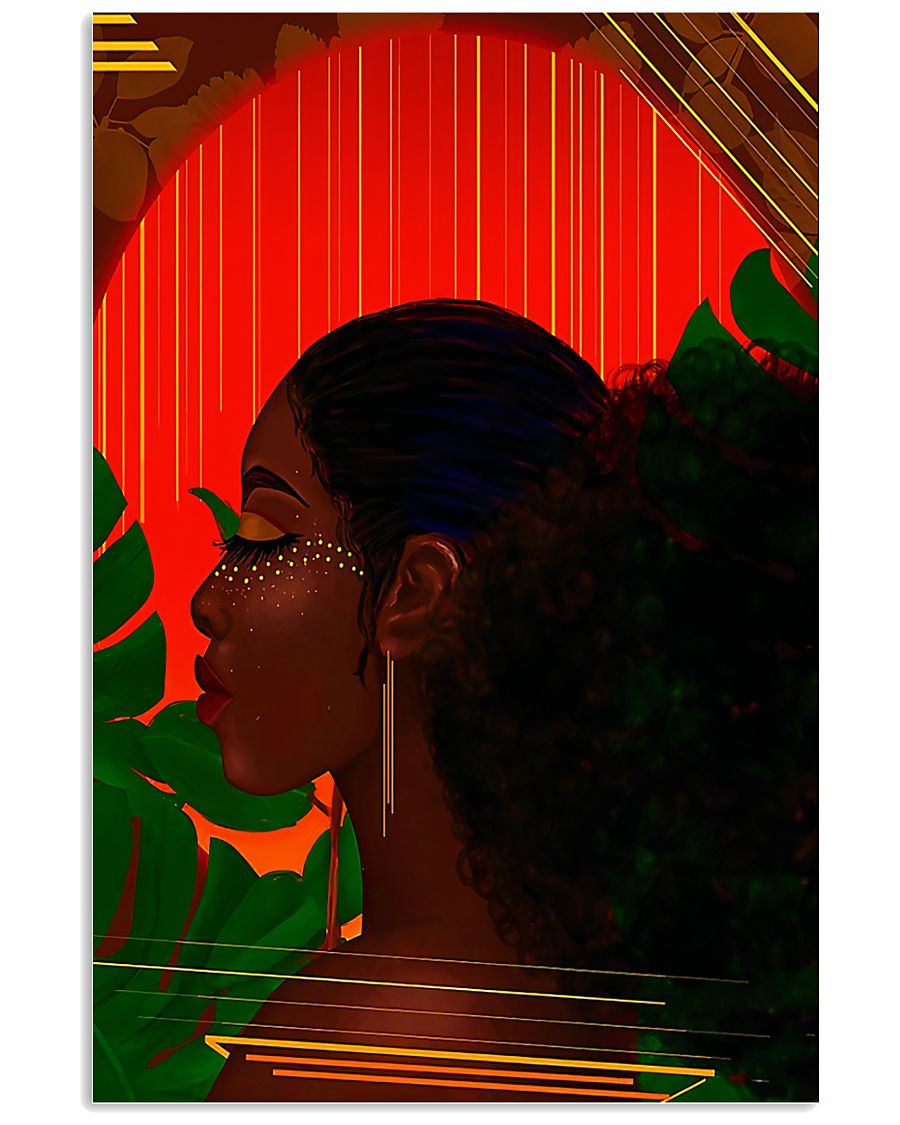 Black Girl With Music Poster 