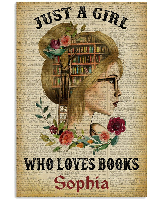 Personalized Reading Blond Just A Girl