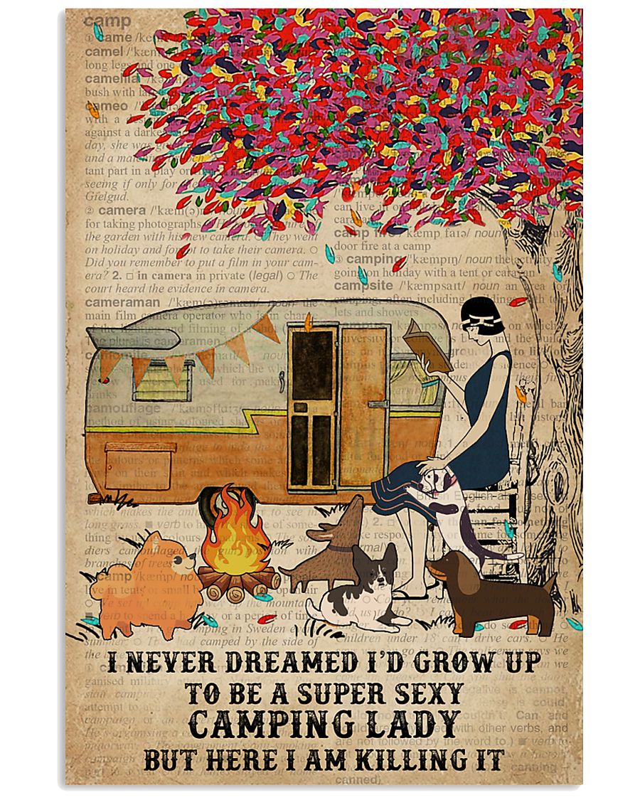 Camping girl Never Dreamed Dog Book