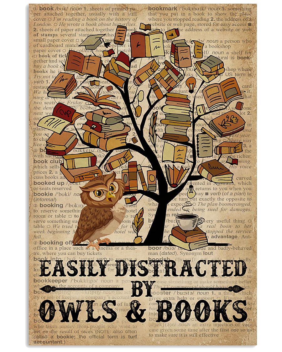 Dictionary Easily Distracted Tree Book And Owls