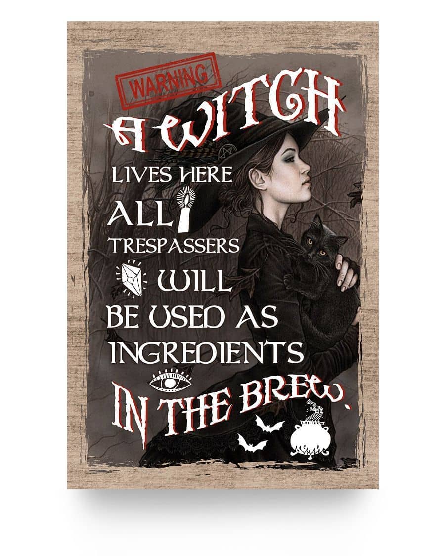 A Witch Lives Here Witch Home Poster