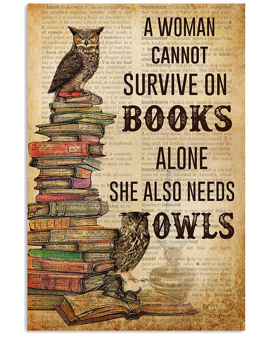 A Woman Survive On Books And Owls