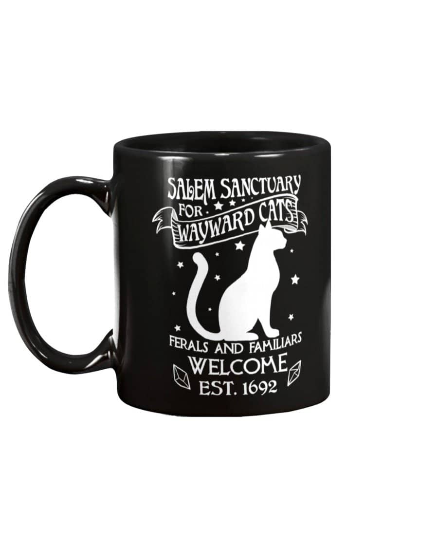 Wayward Cat Black Mug