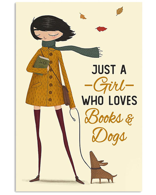 Autumn Girl Loves Books And Dogs