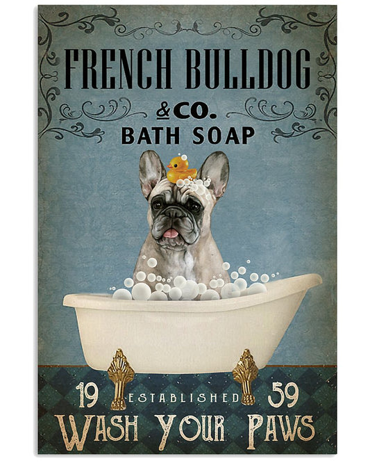 Vintage Bath Soap French Bulldog