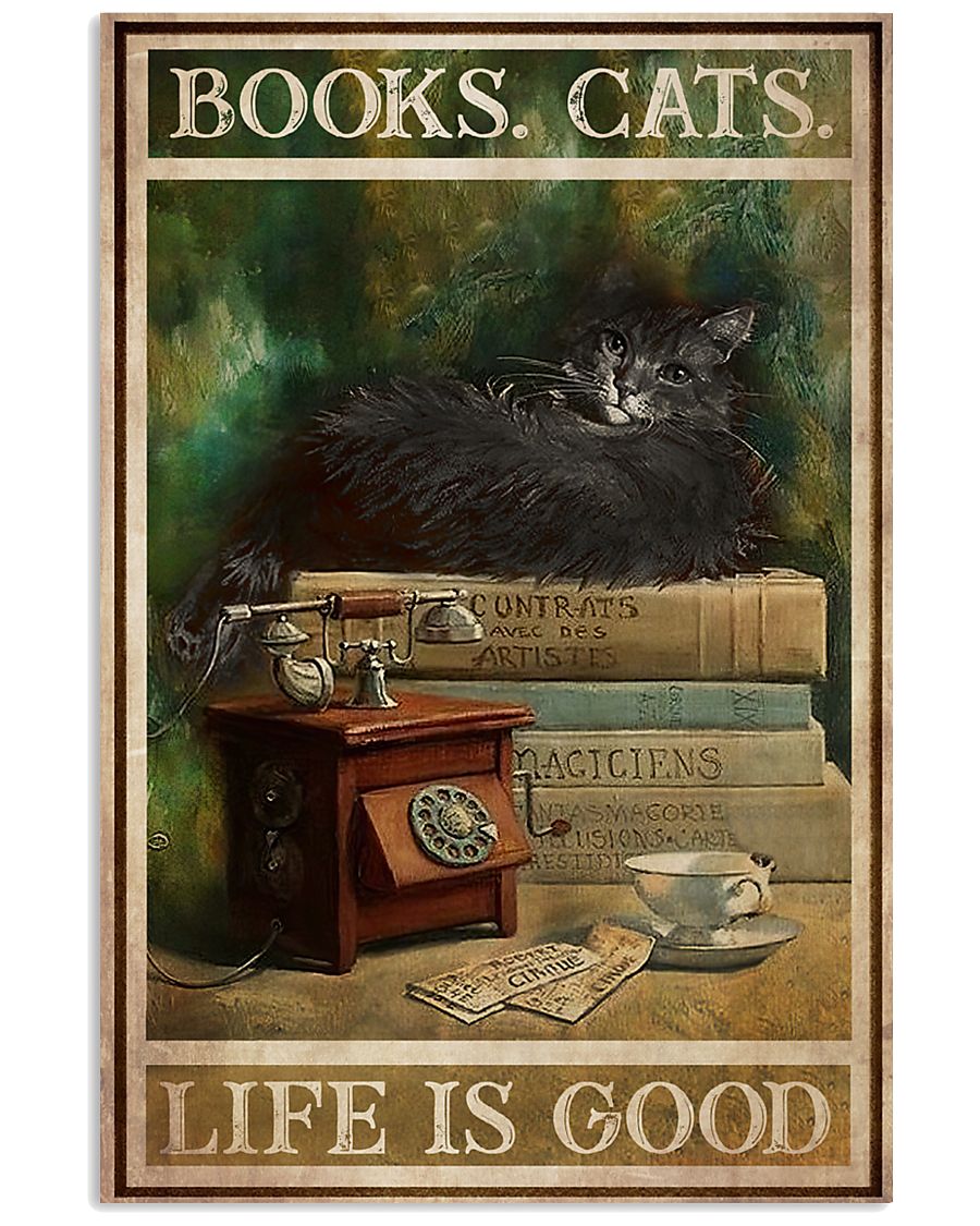 Books Cats Life Is Good 2